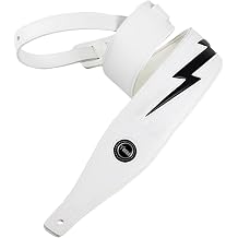 Guitar Strap Leather, Anti-Slip, Classic, Adjustable Soft Leather Strap for Acoustic, Electric and Bass Guitars