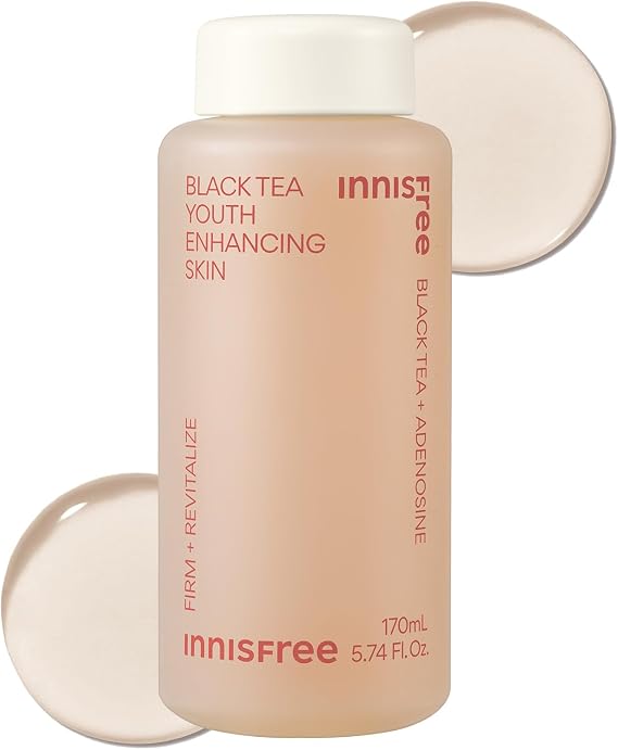 Innisfree innisfree Black Tea Youth Skin 170ml - Genuine Product Moisturizing, Rich, Elastic, Glossy, Hydrated, Anti-Aging Care, Tea, Gloss, Dry Skin Korean Cosmetics