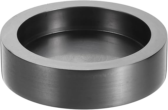 sourcing map Graphite Ingot Mould 50x13mm, Round Crucible Mould for Casting Gold Silver Copper Brass Aluminum, Melting, Refining