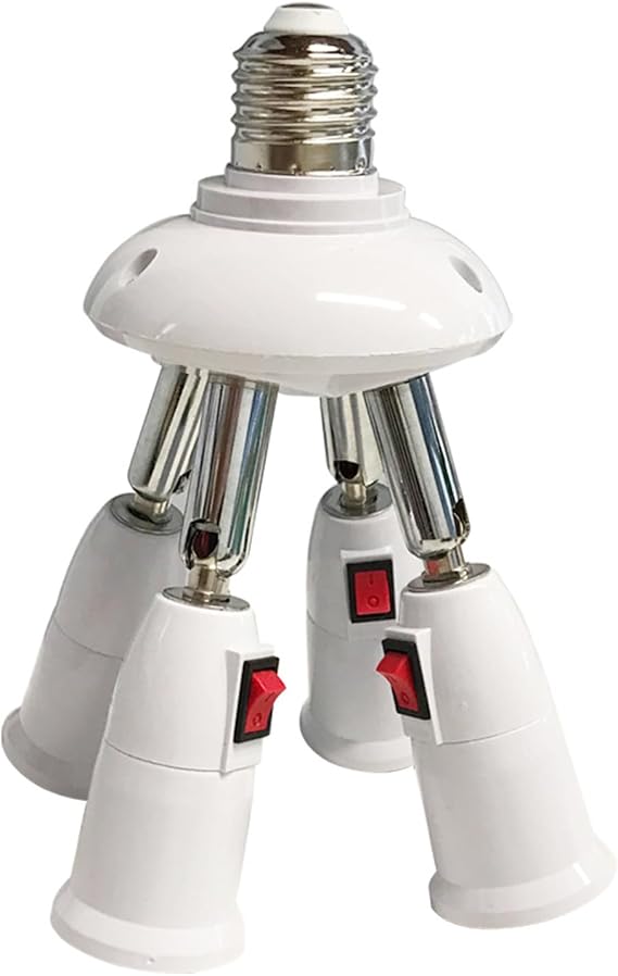 E27 Splitter 2/3 / 4/5 Heads, LED Bulb Holder Adapter, B [Energy Class A++]