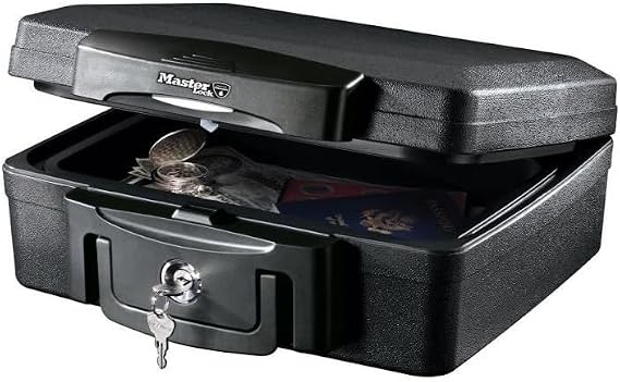 MASTER LOCK Certified Fire and Waterproof Safe Box with Digital Combination, 10L, 419 x 193 x 375 mm, Portable, for home and professionals