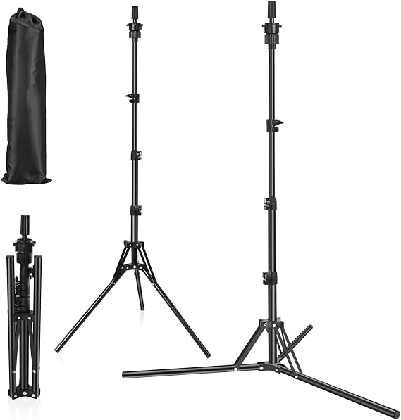 Wig Stand Tripod with Carry Bag, Adjustable Mannequin Head Stand