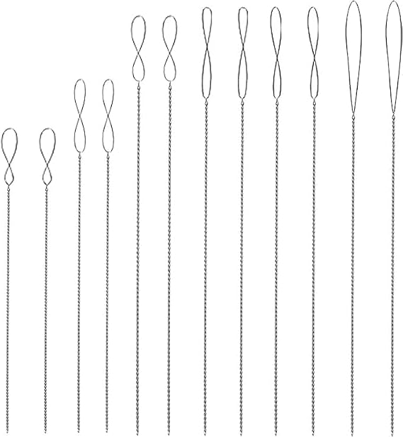 Votvlog 12 PCS 6 Different Sizes Eye Beading Needles, Light Small Beading Needles, Threading Accessories for Jewelry Making for Necklaces (0.2mm 0.3mm 0.4mm 0.5mm 0.6mm 0.7mm)