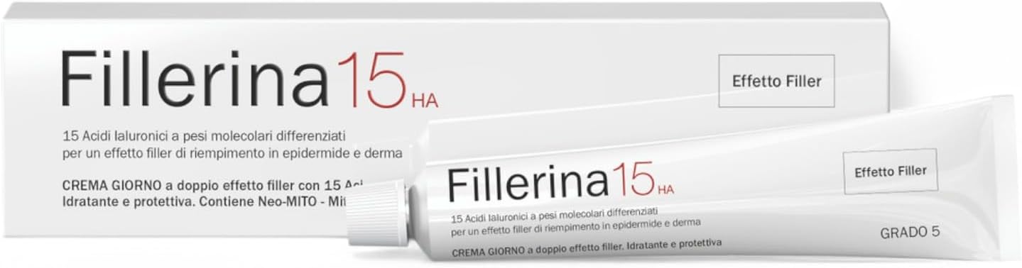 Fillerina 15HA Anti-aging Face Day Cream Immediate and Long-lasting Filler Effect Grade 5 50ml