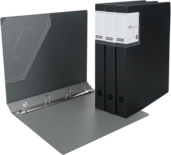 Ring Binder A4,4 Pack A4 Ring Binders 4 Ring,Black