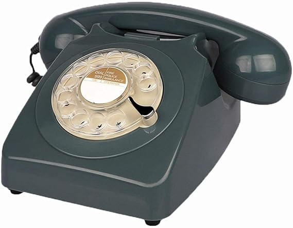 Retro eski moda telefon, Avrupa antika telefon, kadranlı telefon, retro sabit çalışma masası telefonu, ev için kablolu telefon, çevirme diski, H