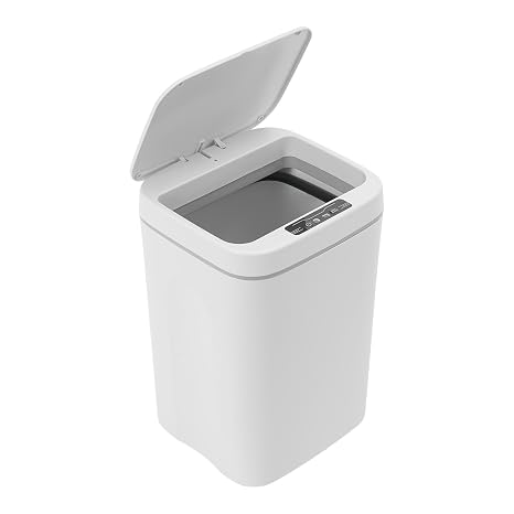 16L Smart Sensor Trash Can Automatic Motion-Sensing IPX5 Waterproof & Silent Closing, Automatic Motion-Sensing Kitchen/Bathroom Waste Bin Hands-Free Lid & Odor-Control Garbage Can