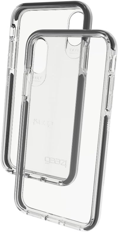 GEAR4iPhone X/XSケース クリア 耐衝撃 英国発人気ブランド 英国女王賞受賞のD3Oテクノロジー採用 F1衝撃吸収テスト済 iPhone X/XS、PICCADILLY ブラック