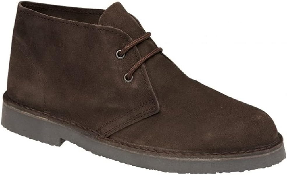 Roamers M467DBS Unisex Desert Boots Dark Brown