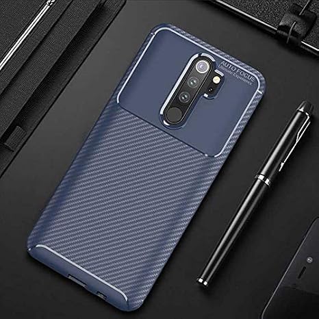 Spia Xiaomi Redmi Note 8 Pro ile uyumlu Kılıf Lacivert Karbon Silikon Orijinal Esnek İnce Geliştirilmiş Dayanıklı Darbe Karşıtı Koruyucu Yeni Nesil Tasarım (Xiaomi Redmi Note 8 Pro, Lacivert)