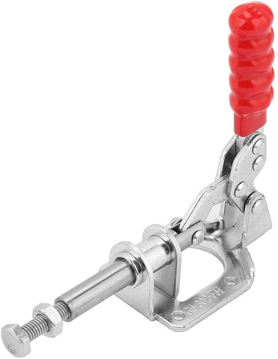Toggle Clamps Quick Release Akozon Toggle Clamp Iron Galvanized Quick Fixed Toggle Clamp Holding Latch Push Pull Action Hand Tool for Machine Operation, Woodworking, Welding, Molding(GH-302-FM)