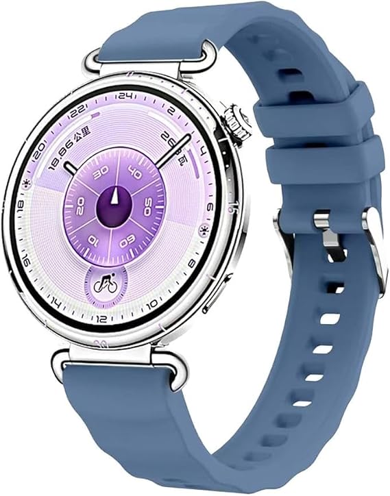 Rongep [Spring Loop] Huawei GT6 41mm/GT5 Pro 42mm/GT5 41mm/GT4 41mm ile Uyumlu Silikon Kordon Yüzeyi Dalgalı Görünümlü GT6 41mm Kayış Rahat ve Yumuşak Silikonlu Huawei GT6 41mm Kordonu