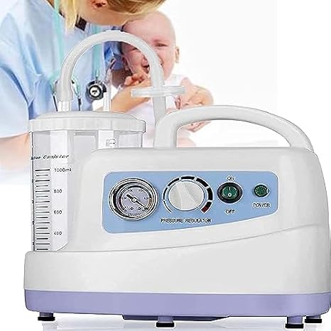 Mucus Suction Pump, Electric Phlegm Absorption Device for Elderly & Children, Includes 1000 cc Canister for Viscous Liquid Removal