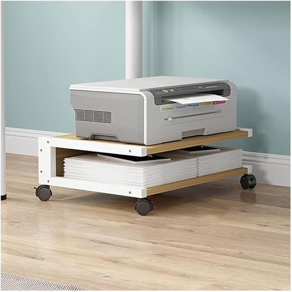 Printer Stand, Printer Rack, Under Desk Printer Stand, Rolling Printer Stand, 2 Layer Office Mobile Copier Stand Table for Home Office, Printer Stand, Printer Stand Color : D, Size: 50*40*20cm