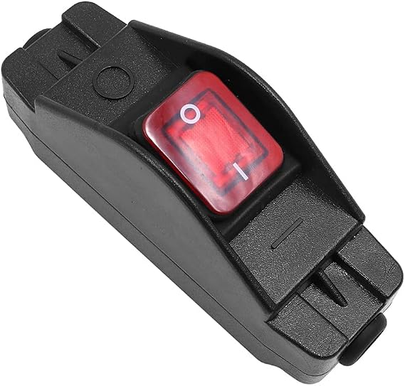 16A Heavy Duty Inline Cord Switch,Large Current in-Line On/Off Rocker Switch with Red Led Screw Terminal