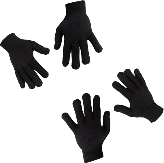 AEE® 2 Çift Kışlık Eldiven – Unisex Örme Siyah Eldiven | Erkek Kadın Eldiven | Sıcak Tutan Yumuşak Kumaş, Günlük ve Outdoor Kullanım İçin