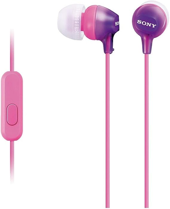 Sony MDR-EX15AP In-Ear Headphones with Remote Control and Mic Violet MDR-EX15AP V
