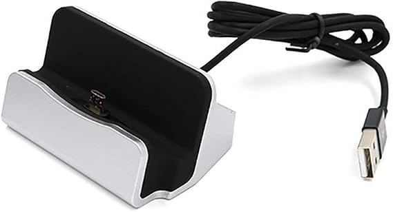 Micro-USB Charge and Sync Desktop Dock Charging Dock Station Cradle Charger Stand Mount Holder with 3 ft Cable for Android, Samsung Galaxy