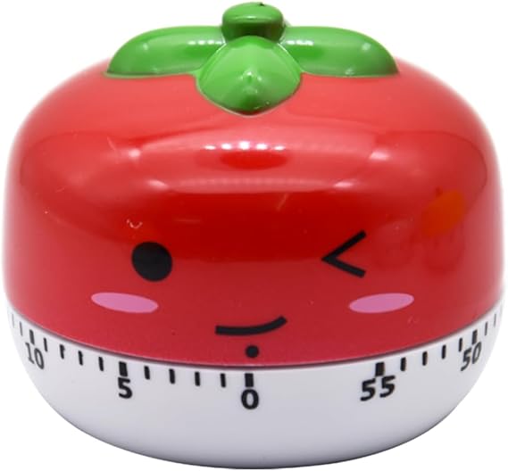 Tomato Timer Mechanical Cooking Timer, Cartoon Kitchen Timing Tool for Cooking Baking