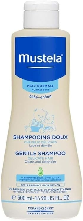 Mustela Gentle Shampoo, Papatya Özlü Bebek Şampuanı, 500 ml