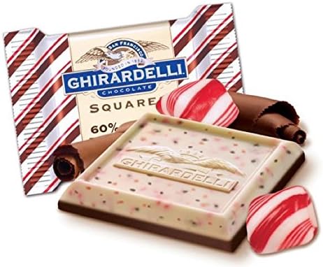 GHIRARDELLI Dark Peppermint BARK Chocolate Squares (15)