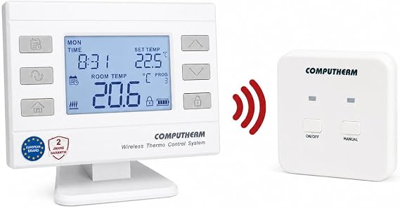 Thermostat Wireless Programmable Room Temperature Thermometer, Portable