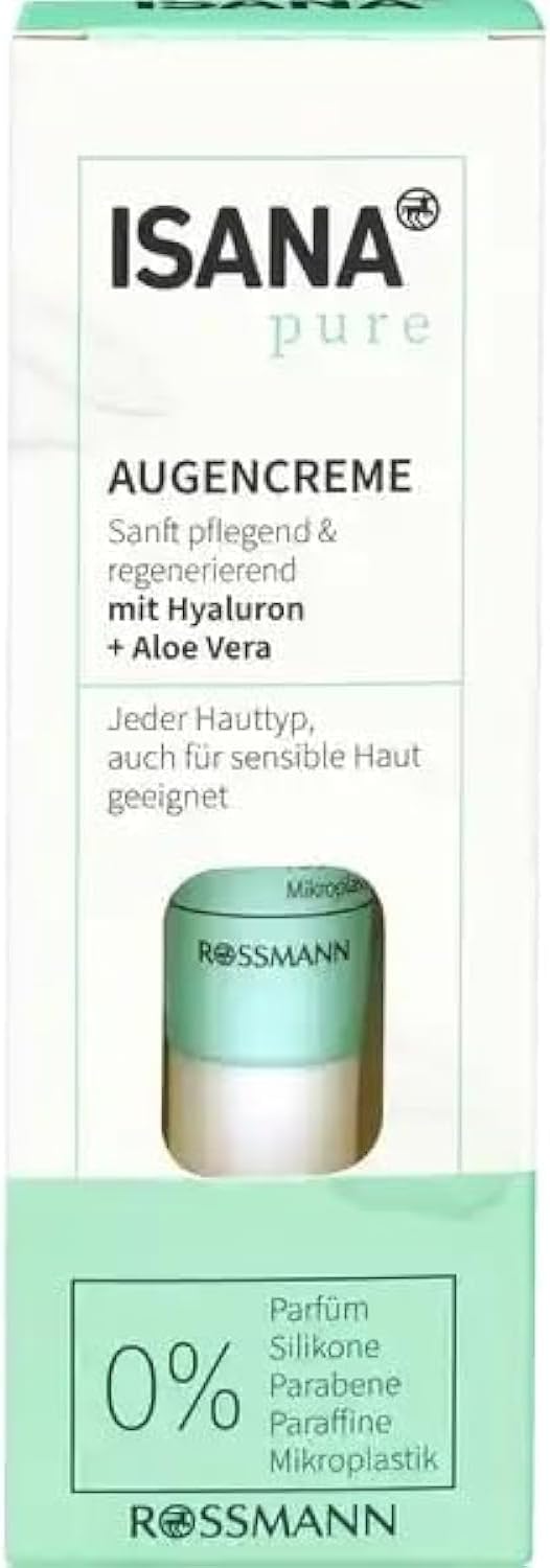 Isana Pure Eye Cream with Hyaluronic and Aloe Vera 15 ml