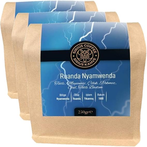 Sirius Premium Kahve Ruanda Nyamwenda 250 gr - Çekirdek (3 paketi)