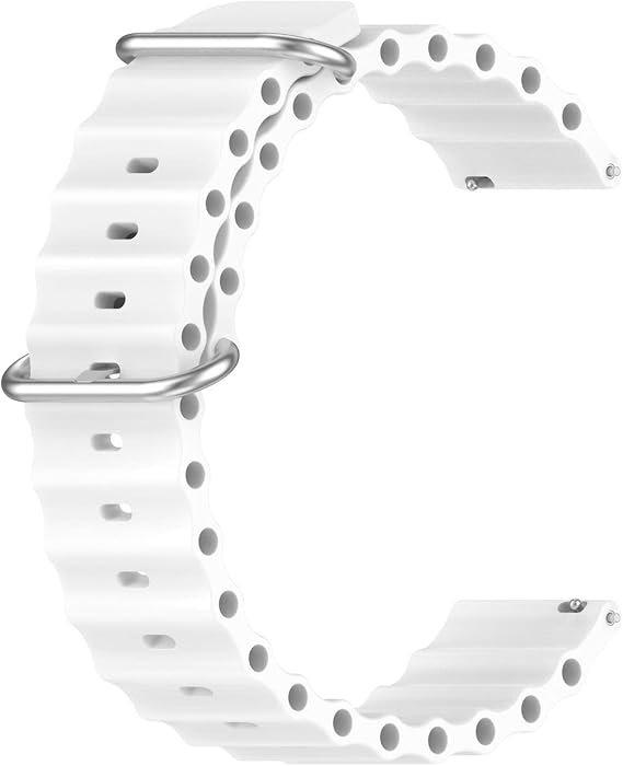 Microsonic Huawei Watch 4 için Kordon Ocean Band Beyaz [Watch 4 ile Uyumlu Kordon - Beyaz]