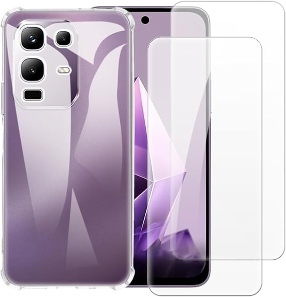Shantime Case and Screen Protector for Infinix Note 50X 5G - Clear