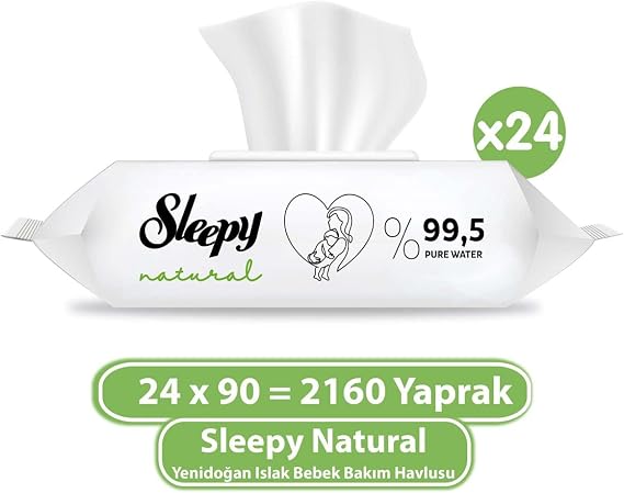 Sleepy Natural Yenidoğan Islak Bebek Bakım Havlusu 24X90 Adet