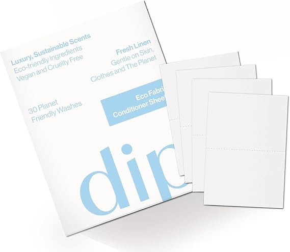 Eco-Friendly Fabric Conditioner Sheets | Plant-Based, Plastic-Free & Zero Waste | Softens & Reduces Static | 30 Sheets