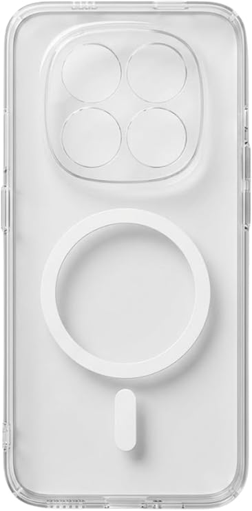 CONSTRAIN - Redmi Note 14 Pro 5G ile uyumlu MagSafe ile uyumlu Şeffaf Mika Sert Kılıf Darbe Korumalı Sararmaya Dirençli - Beyaz