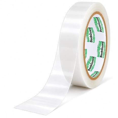 Bookguard Stretchable Clear Book Repair Tape, 13.7 meters per Roll, 25.4mm (1 inch)