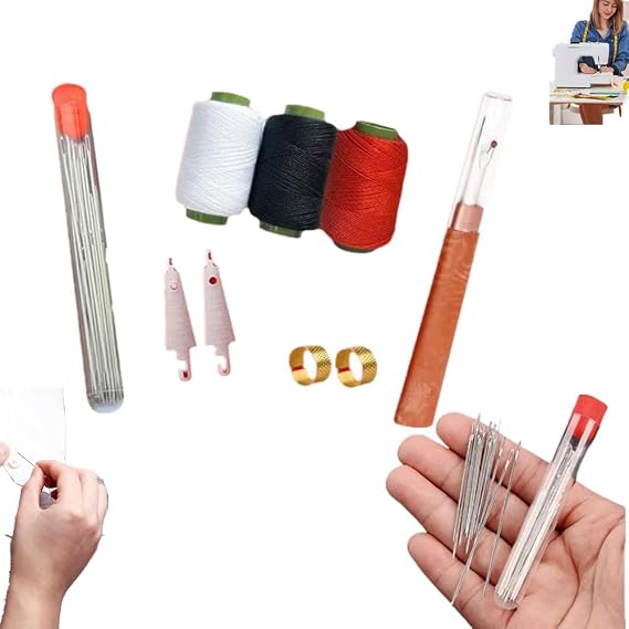 37PCS Sewing Tool Set, Needles Thread Hand Repair Tools, Embroidery Tool Kit, Portable DIY Hand Made Craft Set, Beginners Hand Made Craft Set, Multi Purpose Needle and Thread Kit