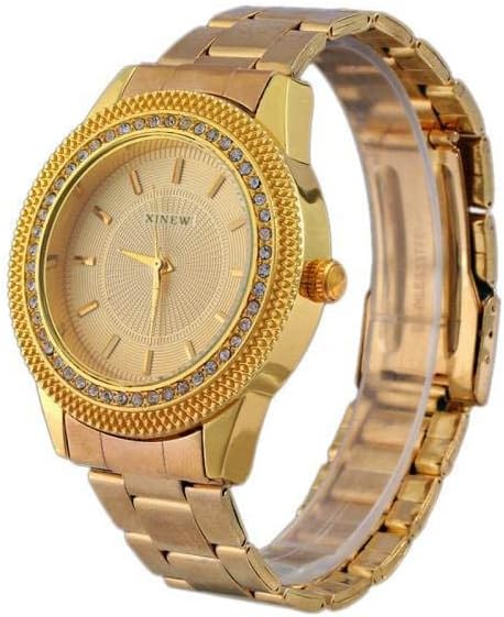 Steel Watch Gold Watches Diamond Dial Analog Quartz Mens Wrist Gold Men's Watch Vintage Watches for Men