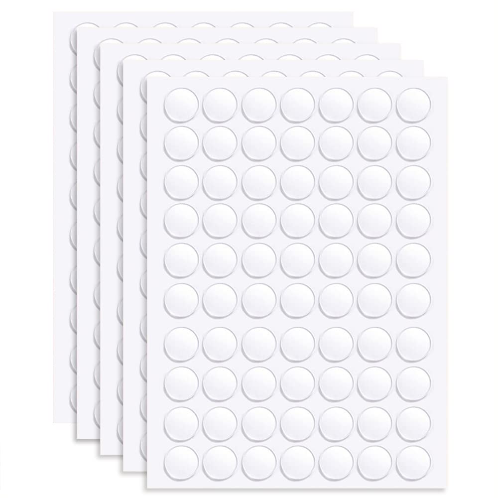 XHNFCU 350 Pieces Round Transparent Double-Sided Tape Double Sided Adhesive Dots Removable Adhesive Sticker Traceless Multipurpose Tape for Party Decorations, DIY Art, Home Decoration10mm