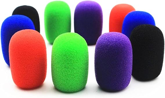 Headset Microphone Windscreens, Foam Microphone Covers Mic Windscreens Windshields for Desktop Mic,Headset Mic 10 Pack