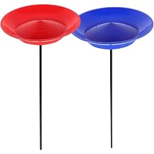 Mobestech 2 Sets Spinning Plates with Sticks Juggling Set Rotating Plates And Sticks Circus Acrobatic Performance Props Clown Party Supply Playset for Kids Adults