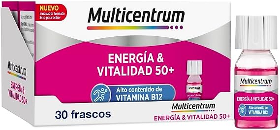 Multicentrum Energy & Vitality 50+, Liquid Supplement, 30 Bottles