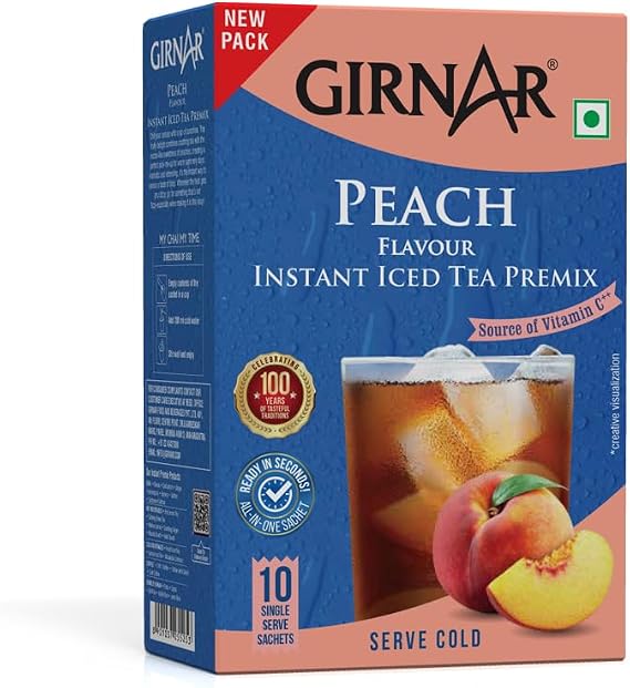 Girnar Instant Premix Iced Tea - Peach Flavour (5 Sachets)