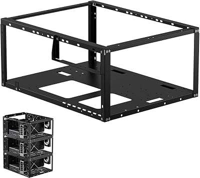 PC Test Bench, Open Air PC Case, Open Frame Computer Chassis, Techbench Server Rack Mount PC Case for ETAX ATX MATX ETAX X79 X99 Micro ATX Motherboards Stackable