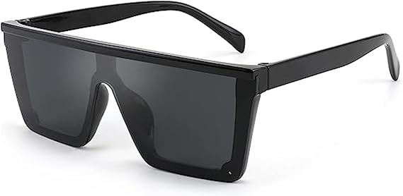 Square Oversized Sunglasses for girls boys, Fashion Flat Top Big Frame Shades Sunglasses for kids