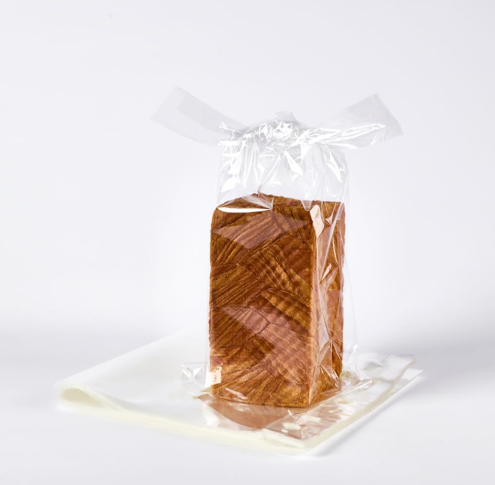9 x 19 inches Plastic Bread Bags - Vented T-shirt Micro Perforated Bakery Bags with Handles for Homemade Breads (100 pcs)