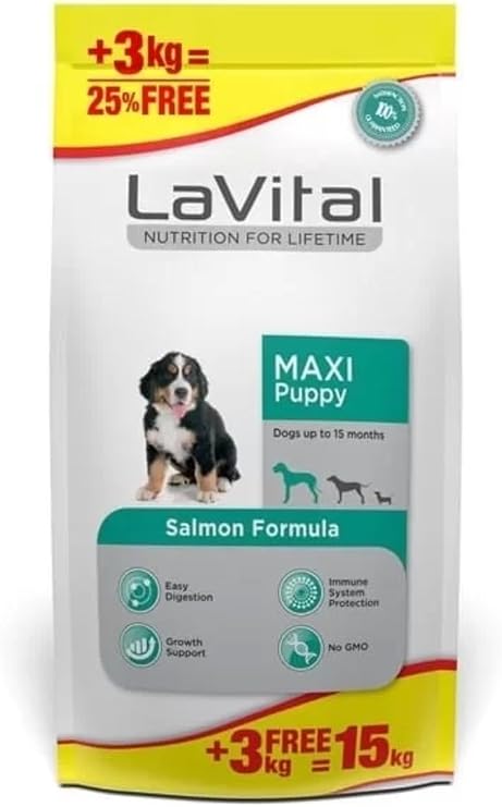 La Vital Büyük Irk Somonlu Yavru Köpek Maması 15 Kg