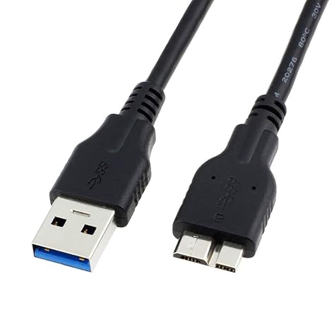 QCEs USB 3.0 Kablo, USB 3.0 A Fiş Mikro B Sabit Disk Kablosu USB 3.0 WD My Passport ve Elements için Taşınabilir Harici Sabit Disk, Samsung Galaxy S5, Note 3