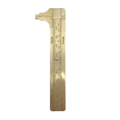 Double-scale 100mm vernier caliper, brass vernier caliper, measuring range 0-80mm.