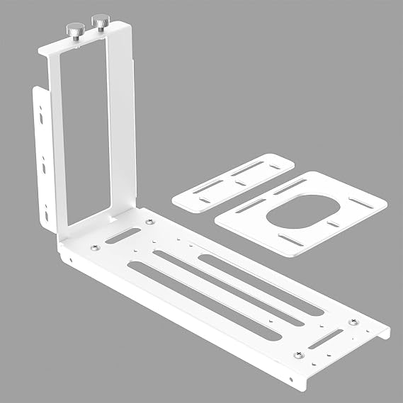 Mustpoint 垂直GPUマウントブラケット、ハードウェア付き2スロットグラフィックスカードホルダー、eGPUドック、外部GPUドッキングステーション、ホワイト