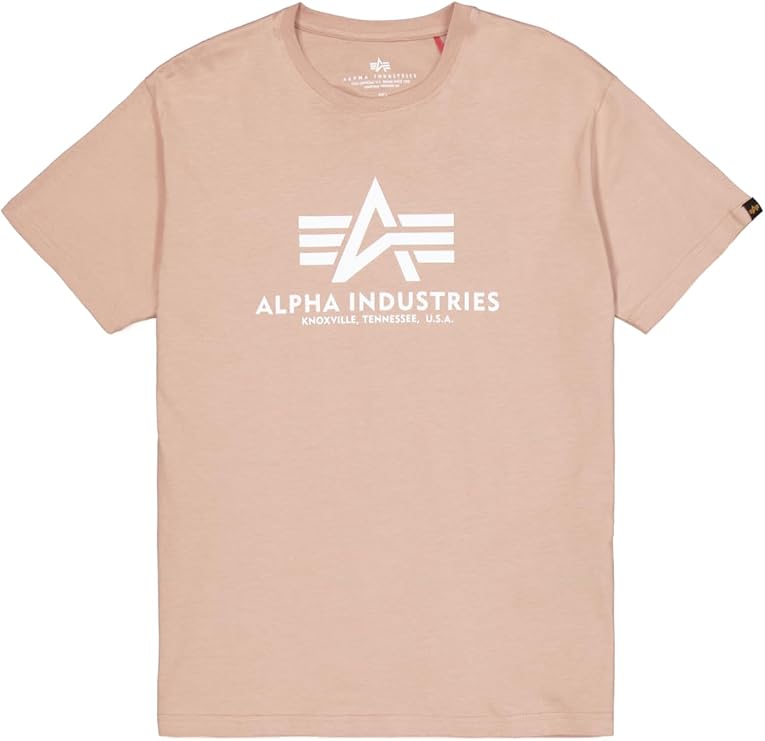 Alpha Industries Men's Basic T-Shirt, Dusty Coral, S