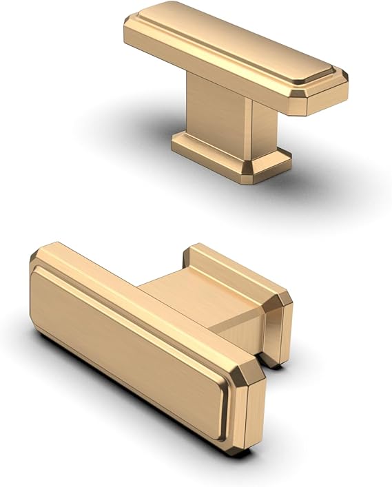 FURNIWARE 10 pcs Cabinet Knobs Pulls Handles, Champagne Bronze Drawer Pulls Door Handles, Furniture Cupboard Drawer Cupboard Dresser Handles and Knobs for Kitchen Dresser Drawer Bathroom